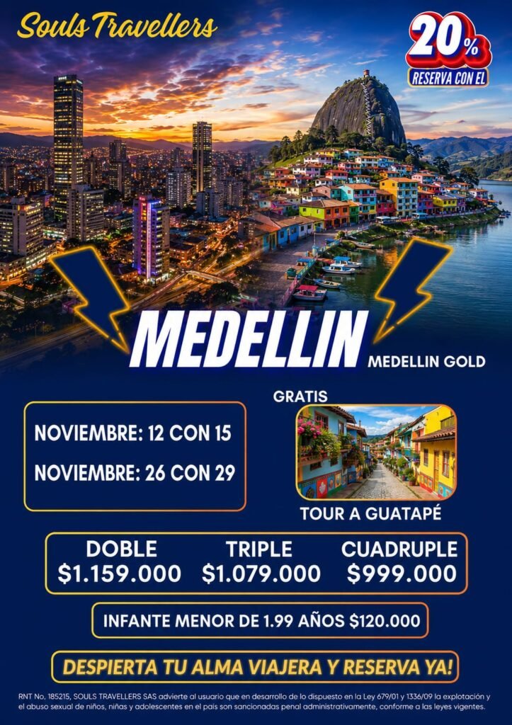 Medellín Gold + Tour a Guatapé Gratis