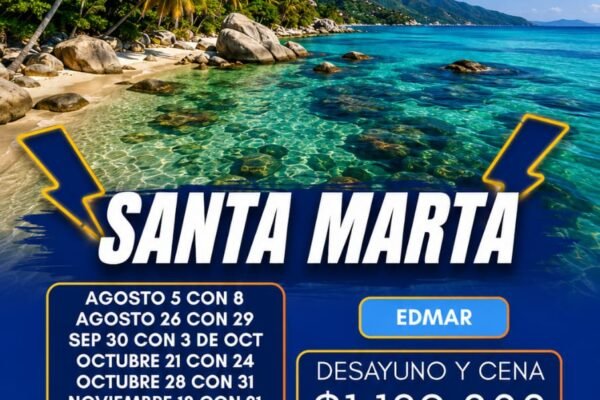 Santa Marta Flex – Hotel Edmar (Agosto a Noviembre)