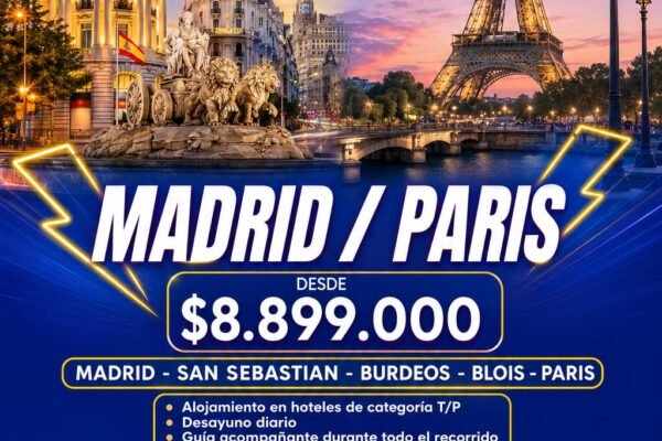 Circuito Europa Soñada: Madrid & París (con San Sebastián, Burdeos y Blois)